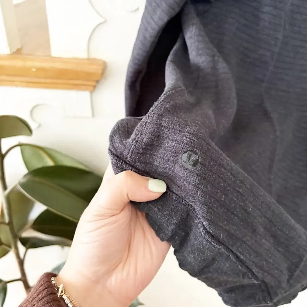 Lululemon Double Up Reversible Pullover Black Double‑Knit Cotton Modal Size S